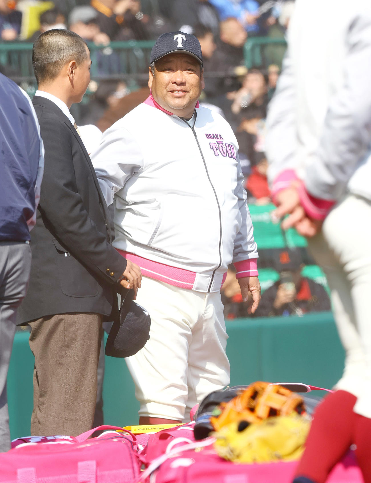 北海対大阪桐蔭　北海に勝利した大阪桐蔭の西谷監督は甲子園大会の監督通算勝利数で歴代1位タイとなった（撮影・上山淳一）