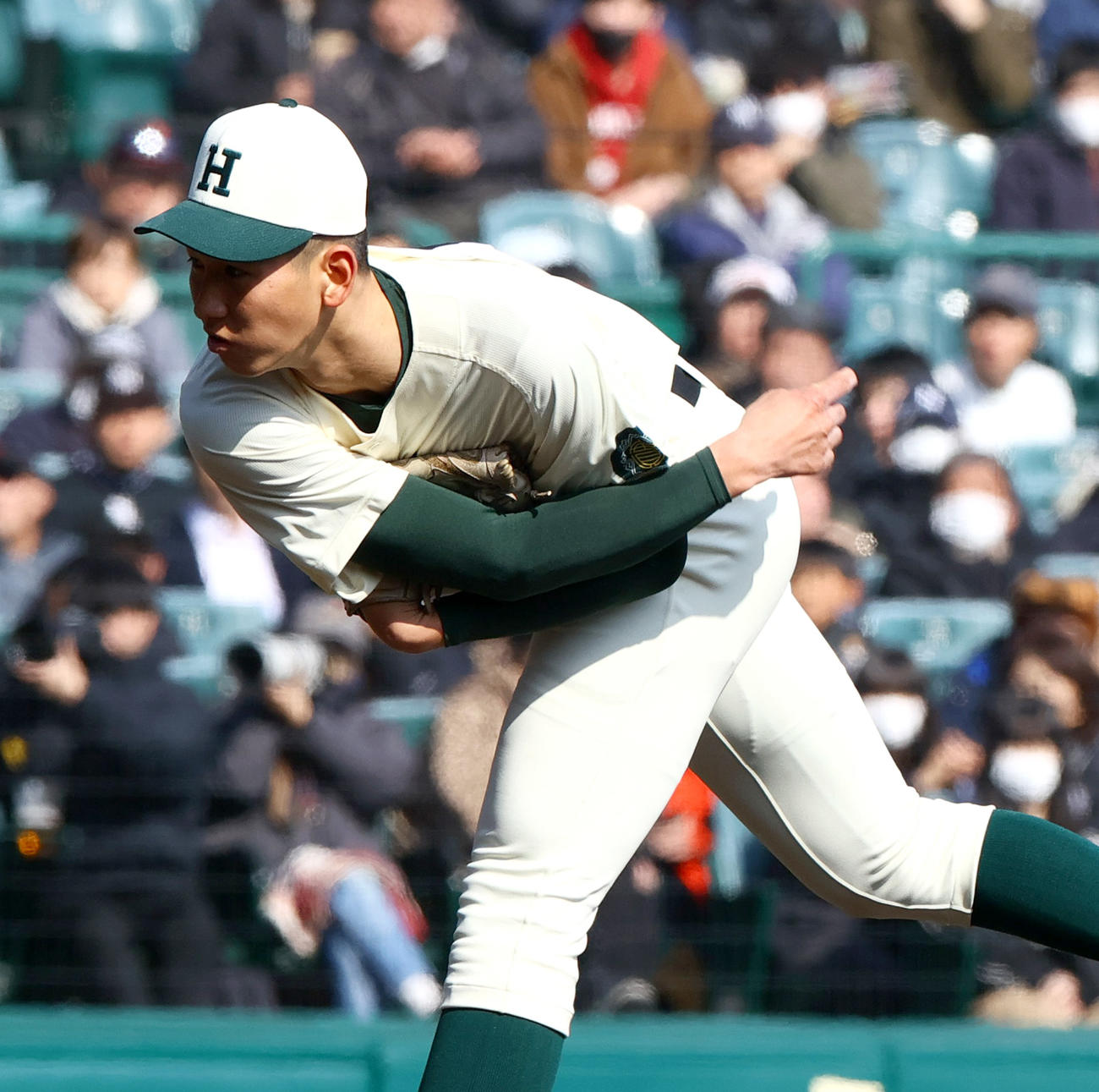 報徳学園・今朝丸裕喜投手（2024年3月22日撮影）
