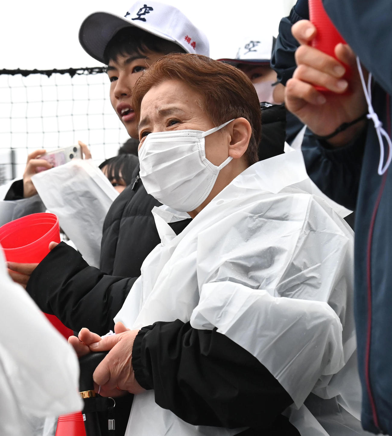 応援に駆けつけた福森誠也の祖母・早瀬舞子さん（撮影・石井愛子）