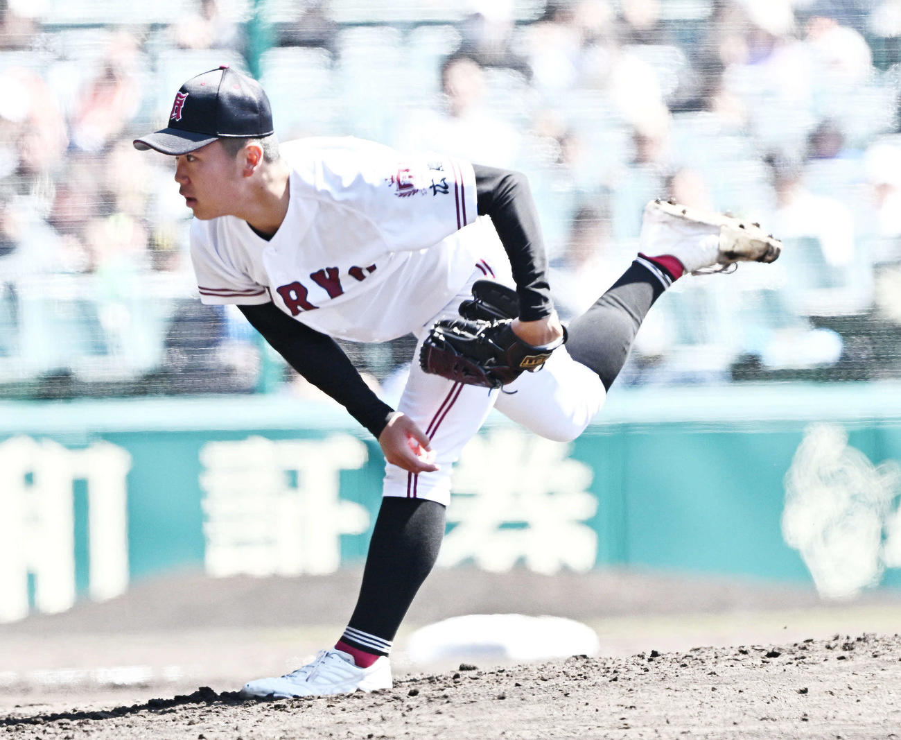 広陵対青森山田　広陵先発の高尾（撮影・滝沢徹郎）
