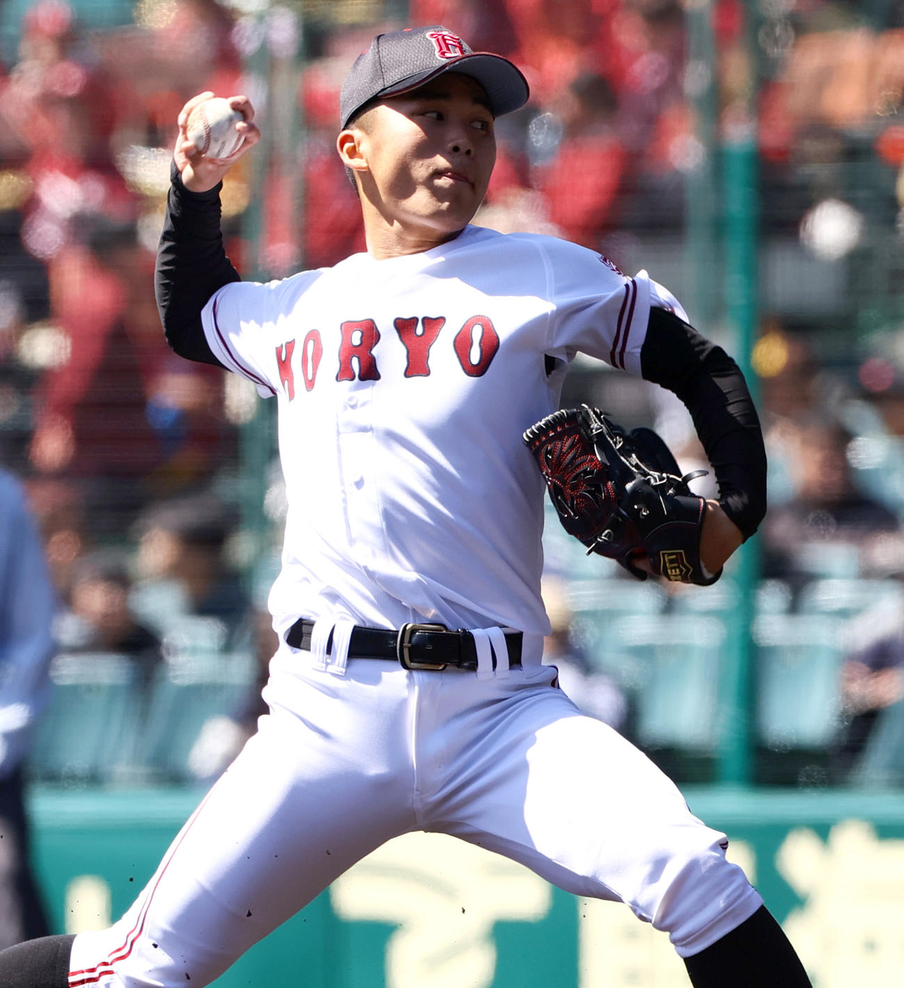 広陵対青森山田　広陵先発の高尾（撮影・上山淳一）