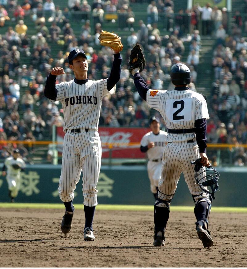 04年3月25日、第76回選抜高校野球１回戦の熊本工戦でノーヒットノーランを達成した東北・ダルビッシュ有