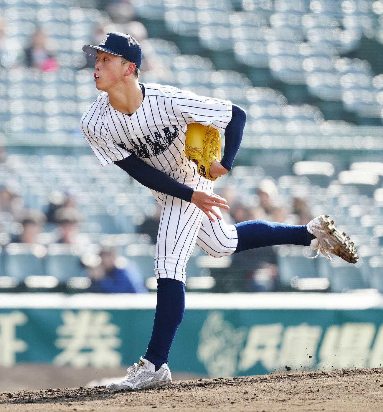 星稜対阿南光　阿南光2番手の吉岡（撮影・江口和貴）