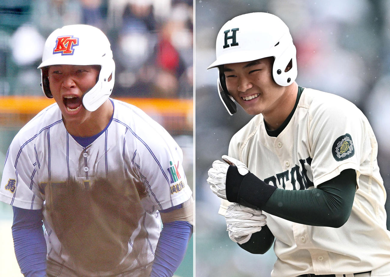 健大高崎・箱山（左）と報徳学園・斎藤