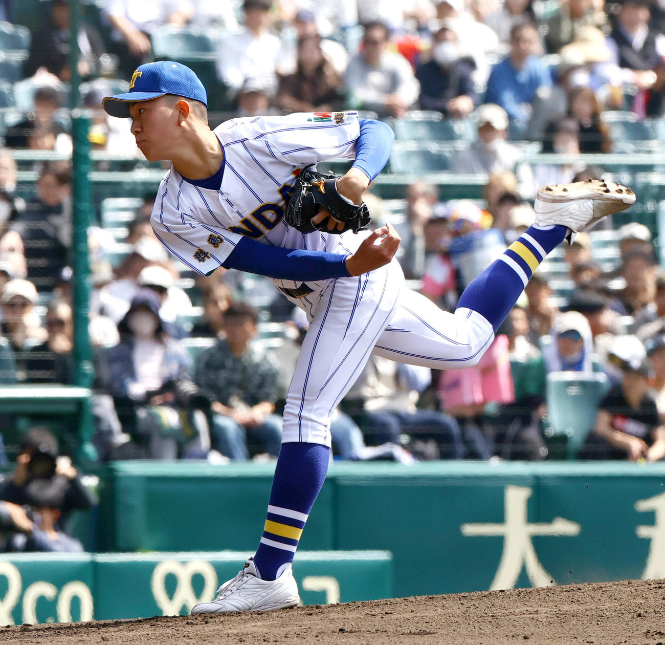 高崎健康福祉大高崎対星稜　高崎健康福祉大高崎先発の石垣（撮影・上山淳一）