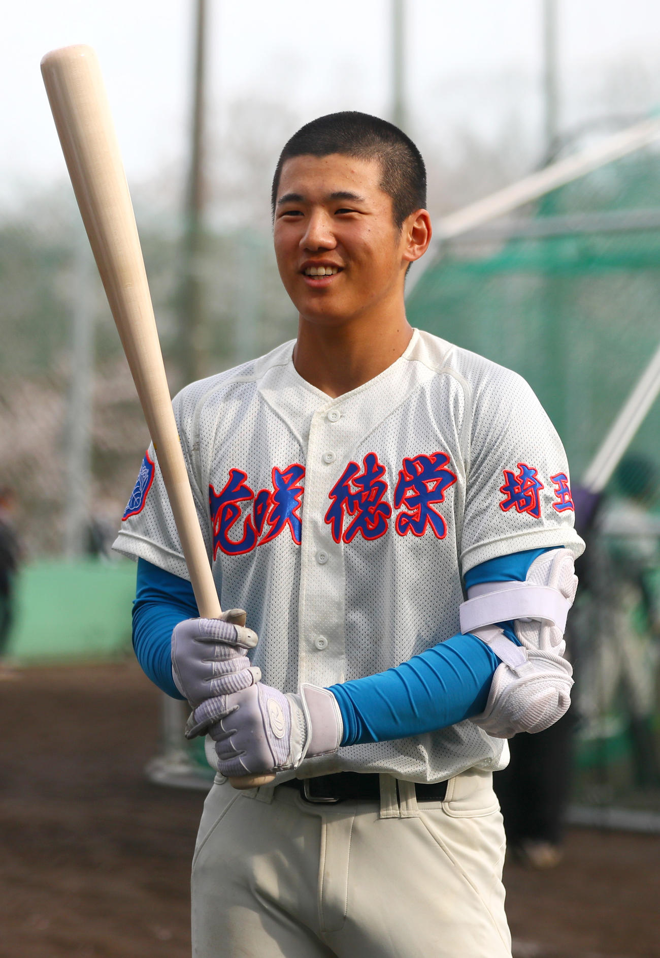 強化合宿で汗を流す花咲徳栄・石塚（撮影・上山淳一）