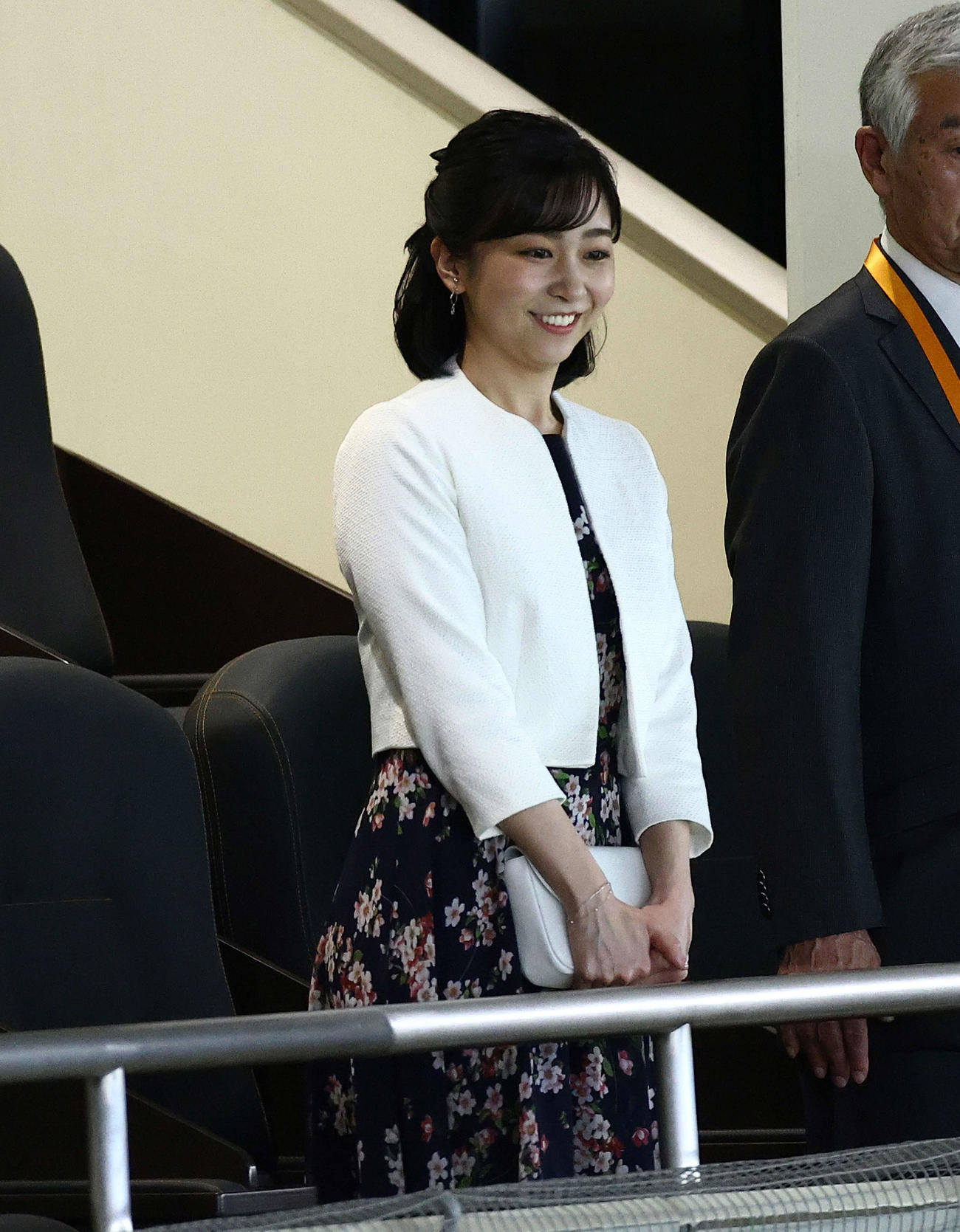 観戦のため東京ドームを訪問された秋篠宮家の次女佳子さま（撮影・河田真司）