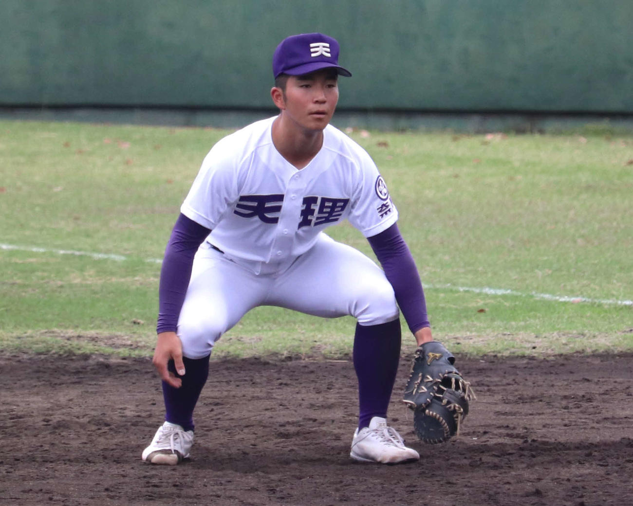 天理で一塁手の松本大和主将（3年）