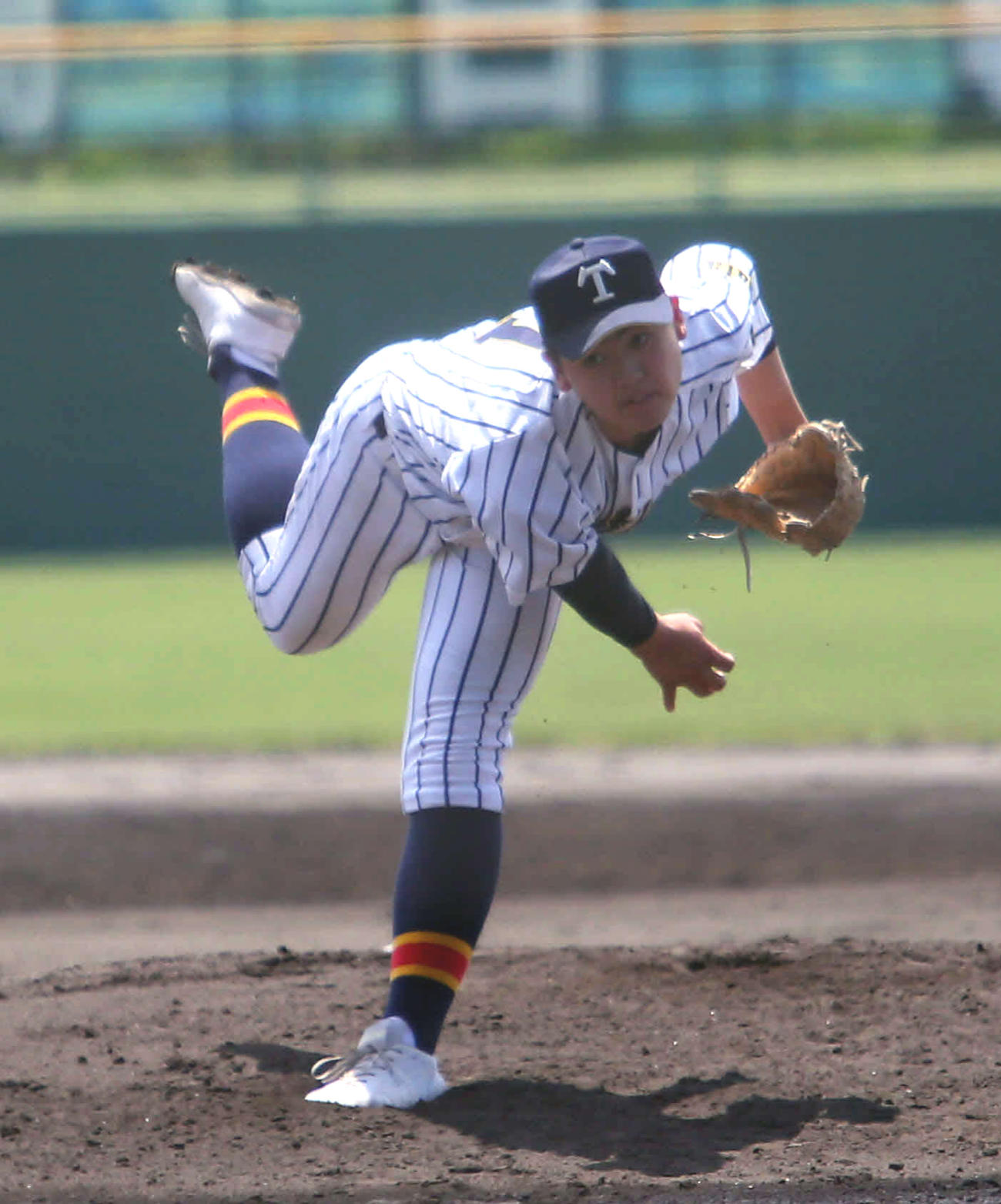 帝京長岡対加茂暁星　帝京長岡先発の武田は8回を6安打無失点投球