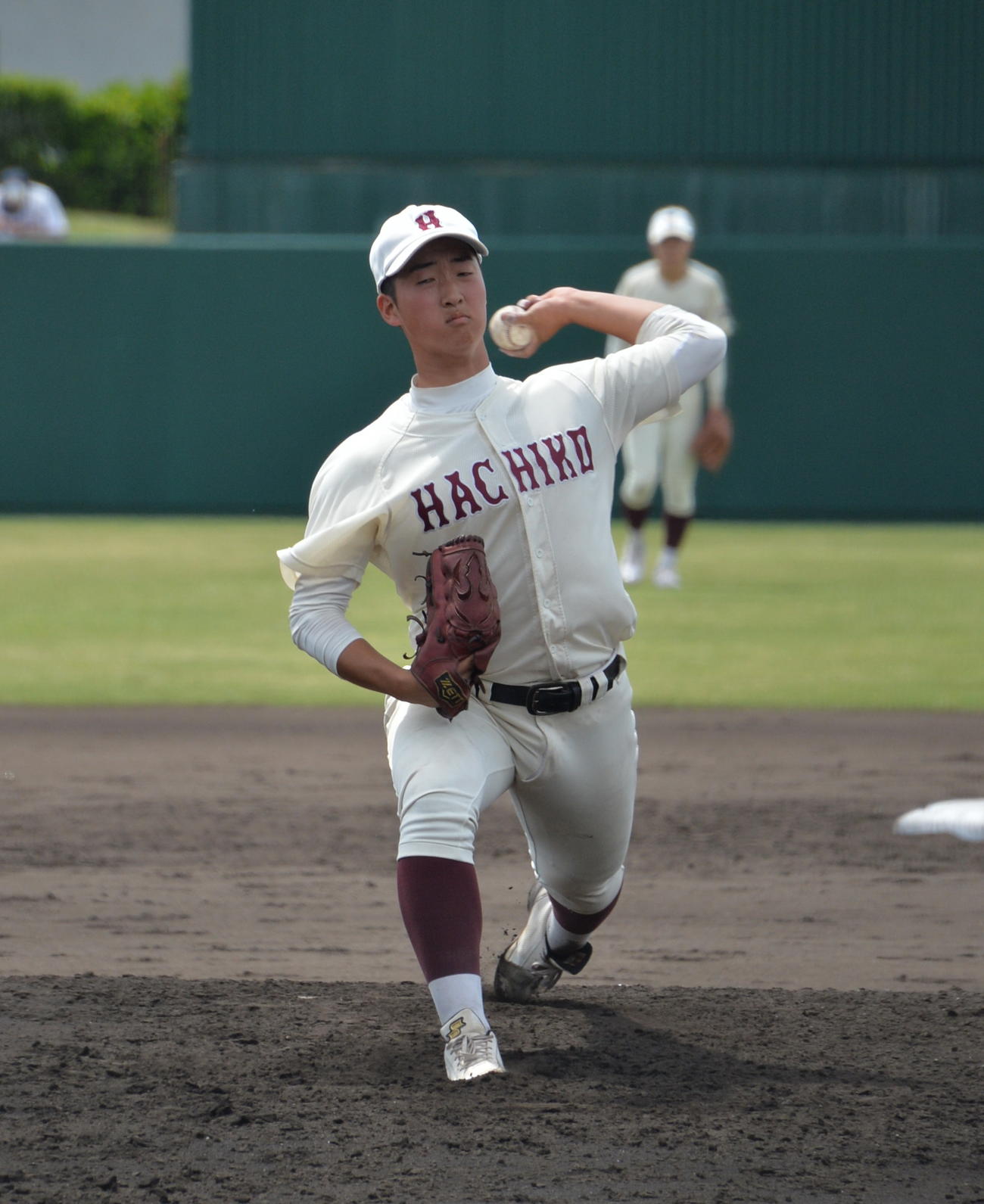 八戸対青森北　先発した八戸・工藤は5安打10奪三振1失点の内容で公式戦初完投（撮影・濱本神威）