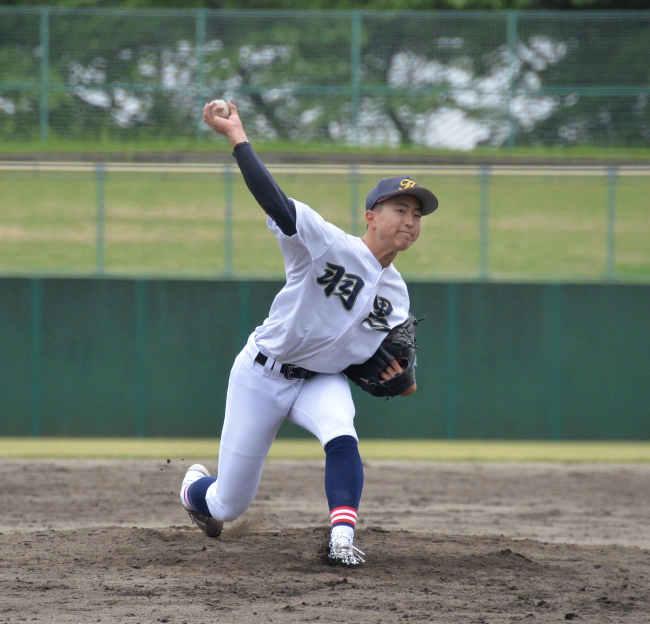 羽黒対山形中央　先発した羽黒・曽我が6回1失点と好投（撮影・濱本神威）