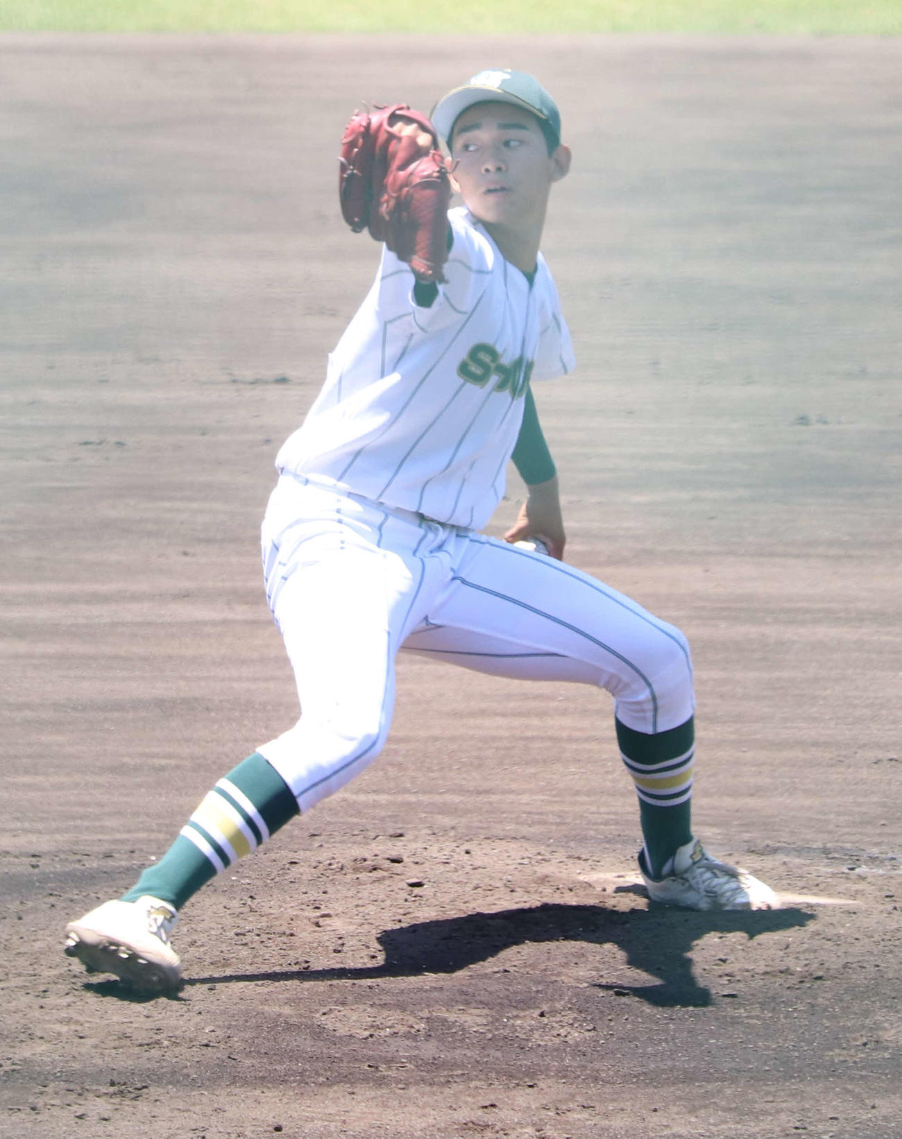 武相対昌平　先発し7回無失点12奪三振で7回コールド発進に貢献した昌平・古賀（撮影・佐瀬百合子）