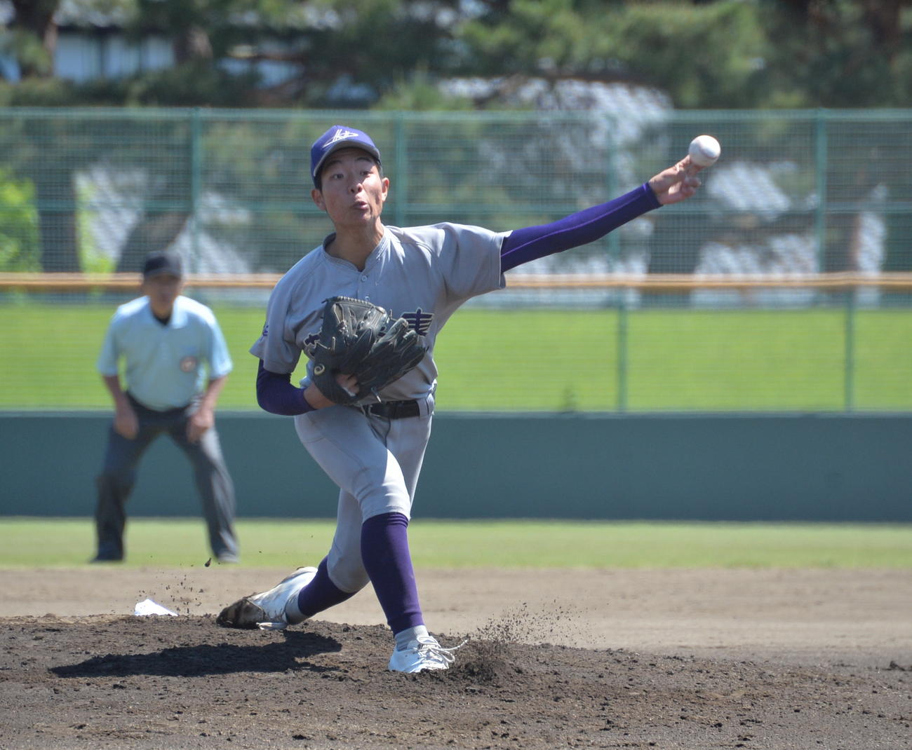 花巻東対盛岡誠桜　4安打14奪三振無失点の快投で勝利を呼び込んだ花巻東のエース左腕・葛西（撮影・濱本神威）
