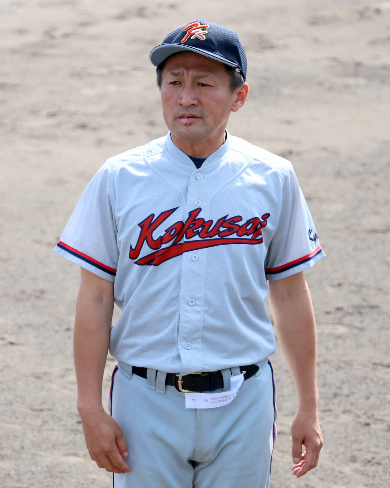 京都国際対明石商　京都国際の小牧監督（撮影・上山淳一）