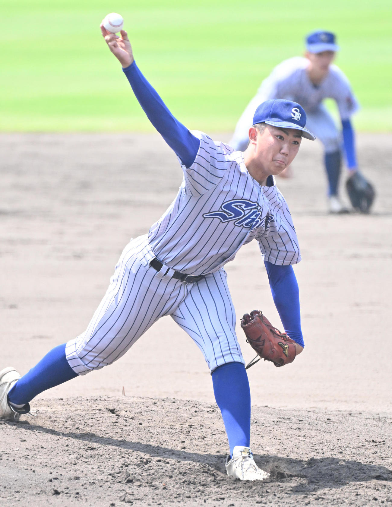大院対須磨　須磨先発の槙野遥斗（撮影・石井愛子）