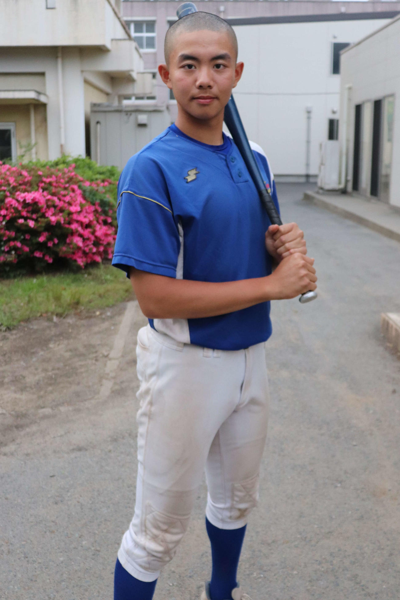 甲子園と東大進学を目指す、明秀学園日立の4番・李（撮影・保坂淑子）