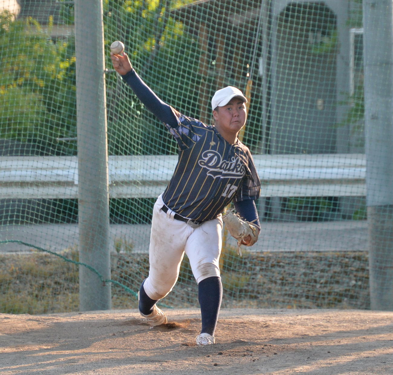 大曲工の最速147キロエース右腕・藤原（撮影・濱本神威）