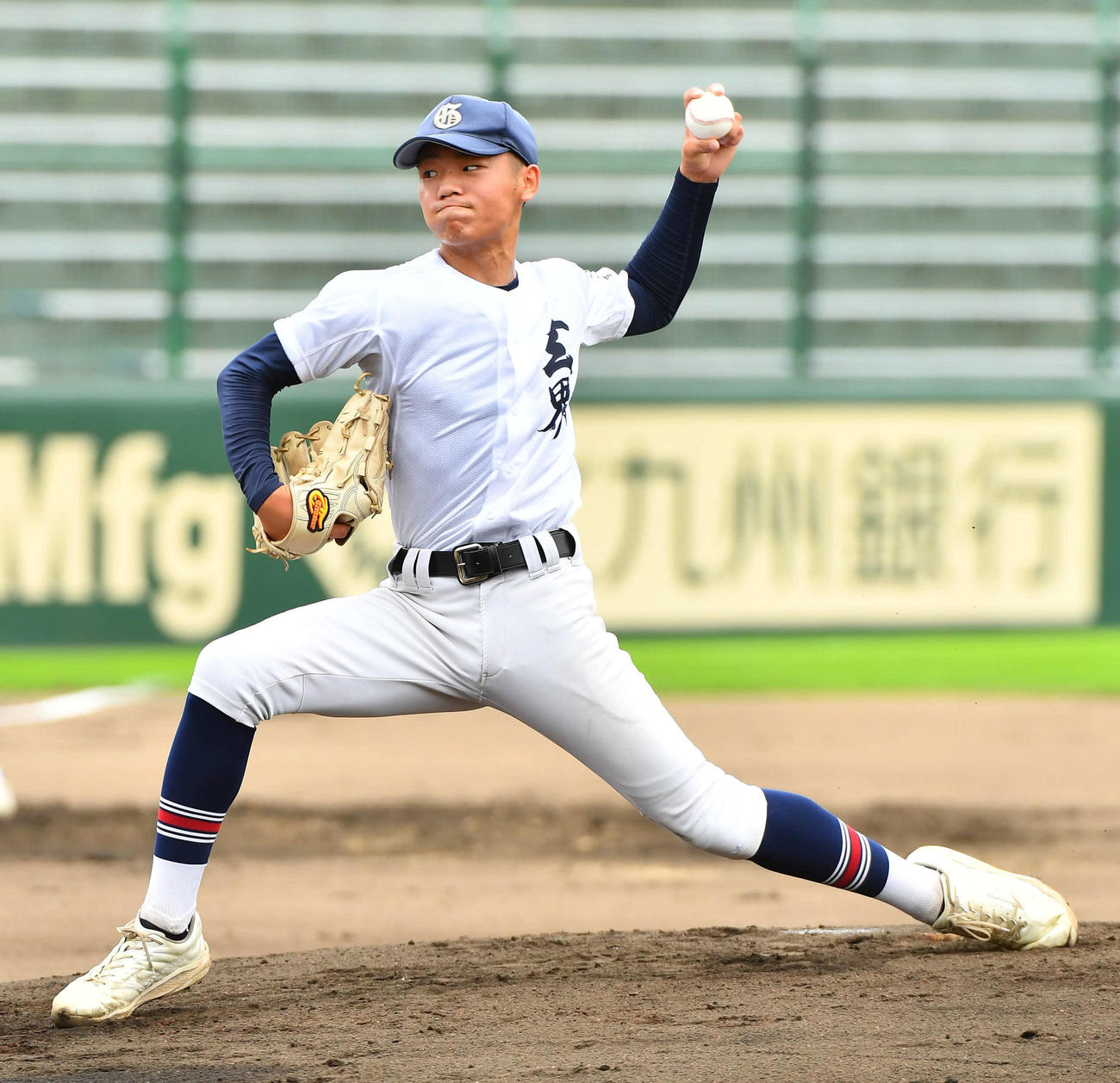 玄界対北九州　玄界先発の平田（撮影・岩下翔太）
