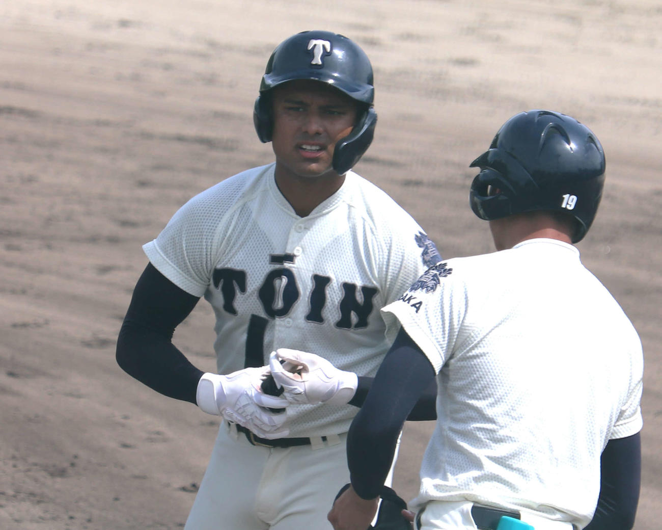 創志学園との練習試合に出場した、大阪桐蔭・ラマル・ギービン・ラタナヤケ内野手（3年）