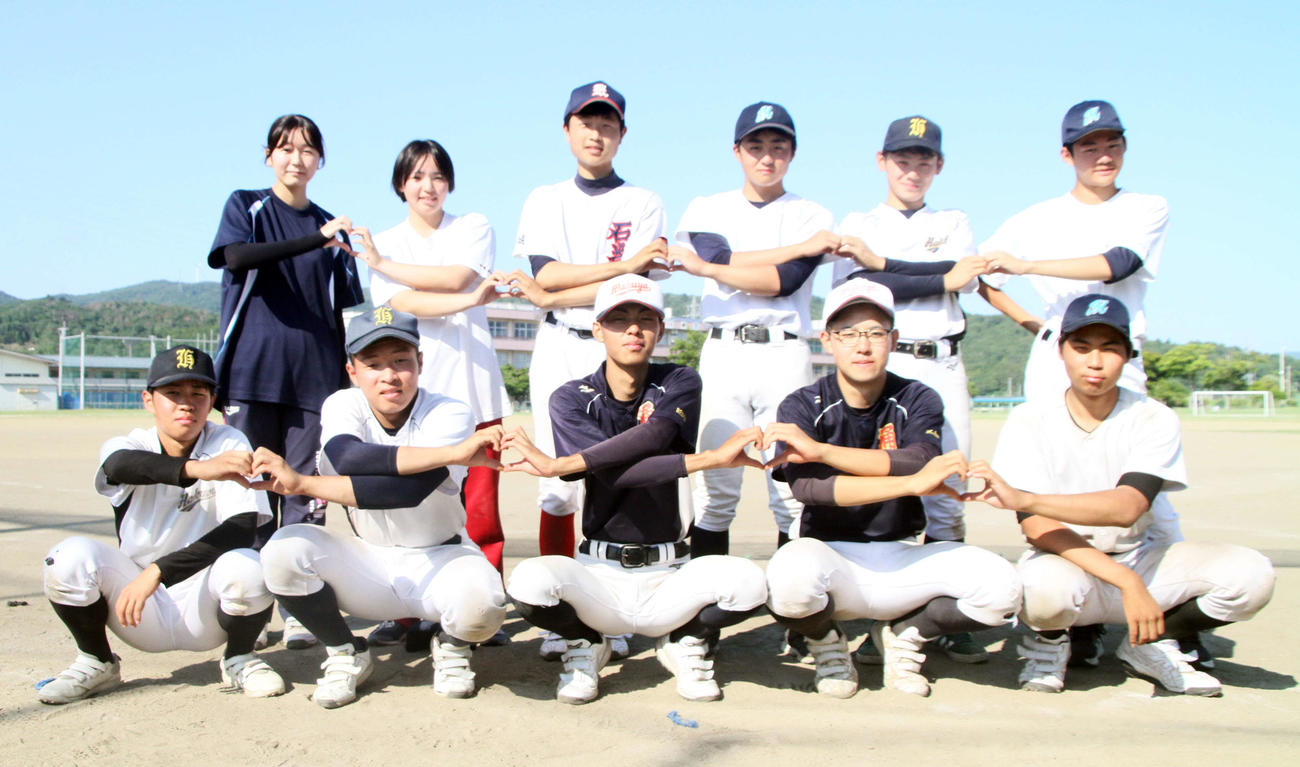 宮城初の5校での連合チームで夏に臨む東部・北部連合ナイン（撮影・木村有優）
