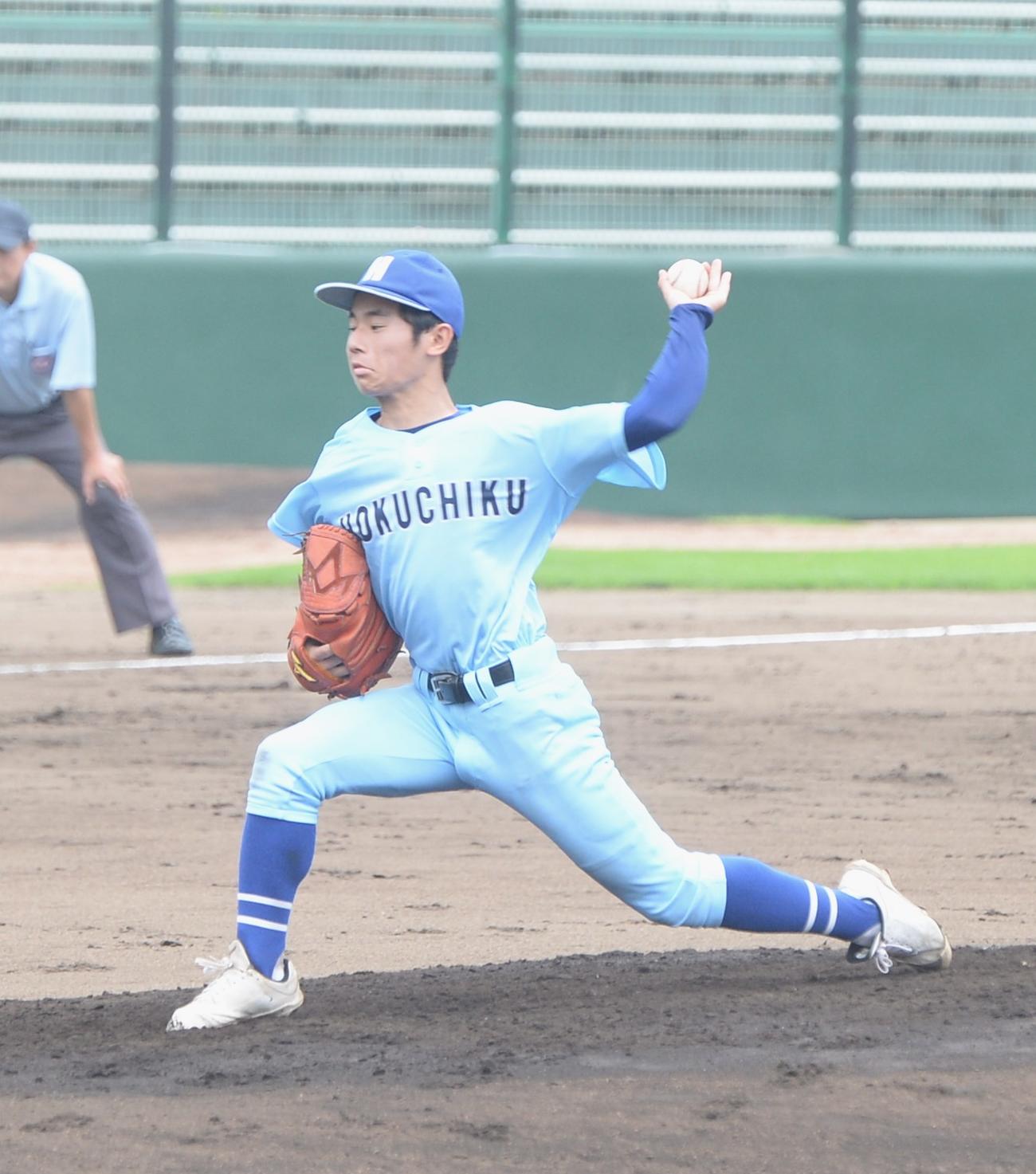 北筑対筑豊　先発した北筑・橋本（撮影・佐藤究）