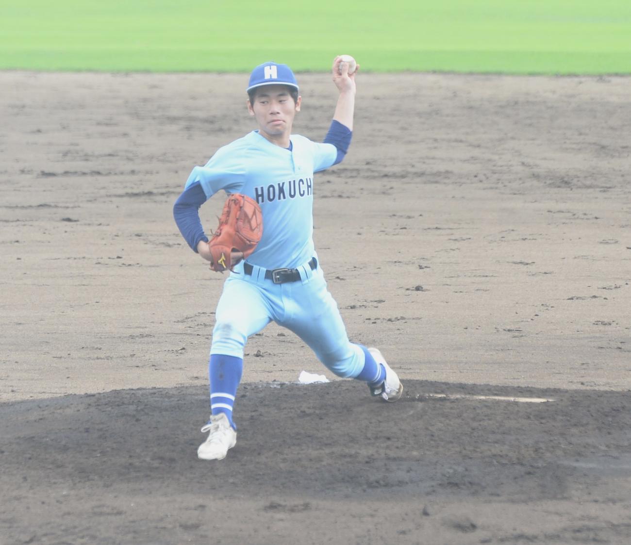 北筑対筑豊　先発した北筑・橋本（撮影・佐藤究）