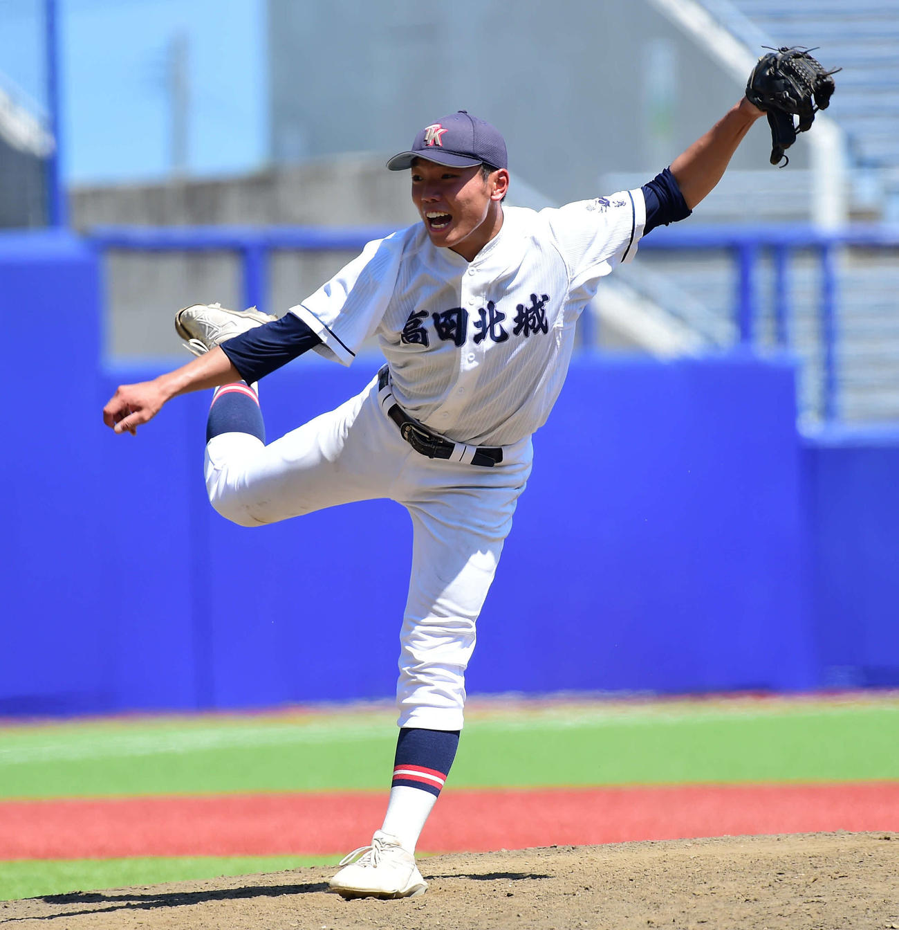 高田北城対糸魚川白嶺　9回完封した高田北城の先発・斎藤