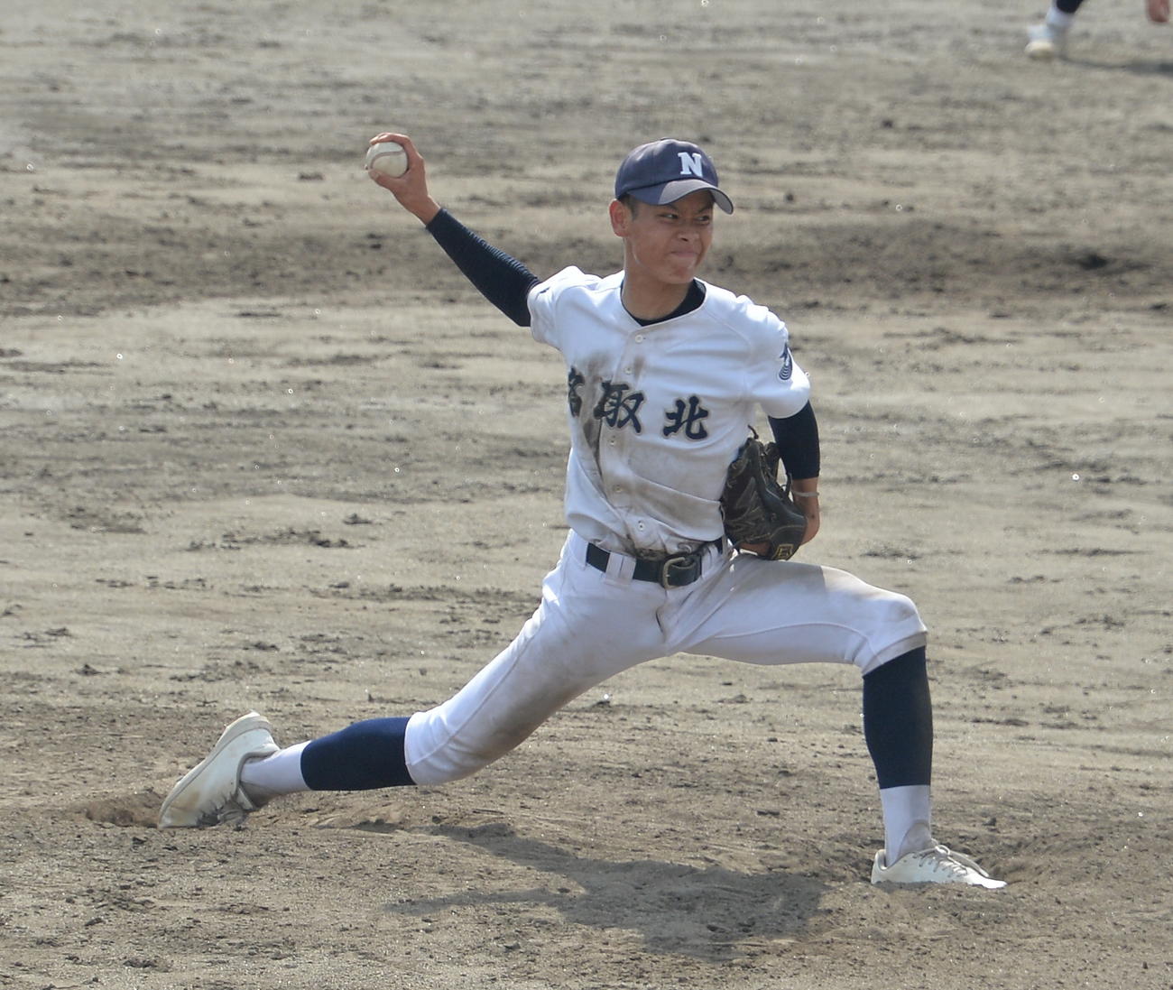 仙台二対名取北　6回から登板し、2安打無失点と好リリーフを見せた名取北・鞠子（撮影・濱本神威）