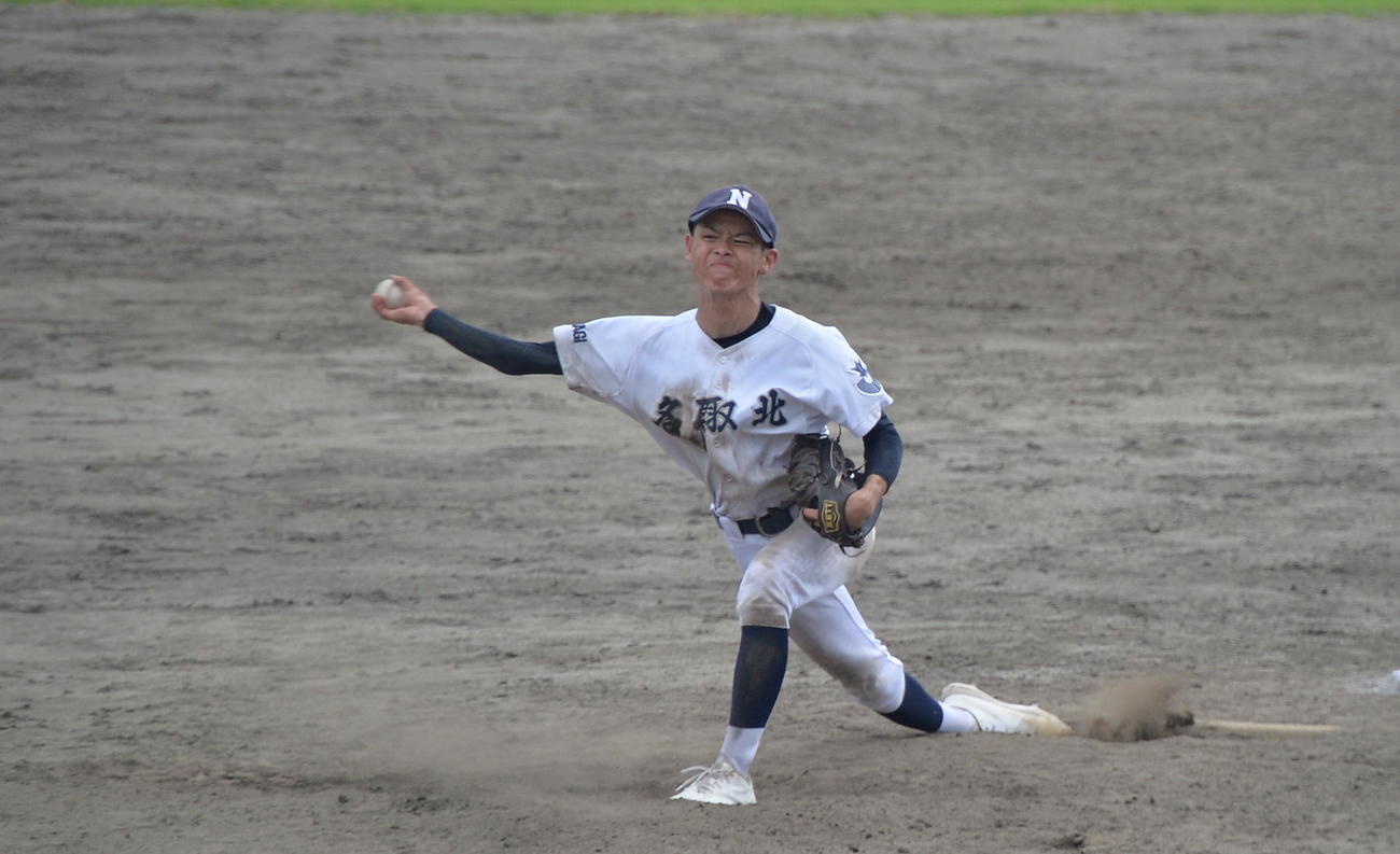 仙台二対名取北　6回から登板し2安打無失点と好リリーフを見せた名取北・鞠子（撮影・濱本神威）