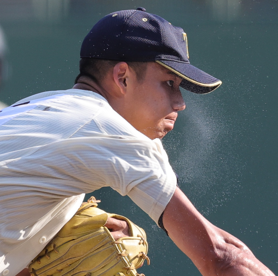 桐朋対富士森　汗を飛ばし力投する桐朋・森井（撮影・野上伸悟）