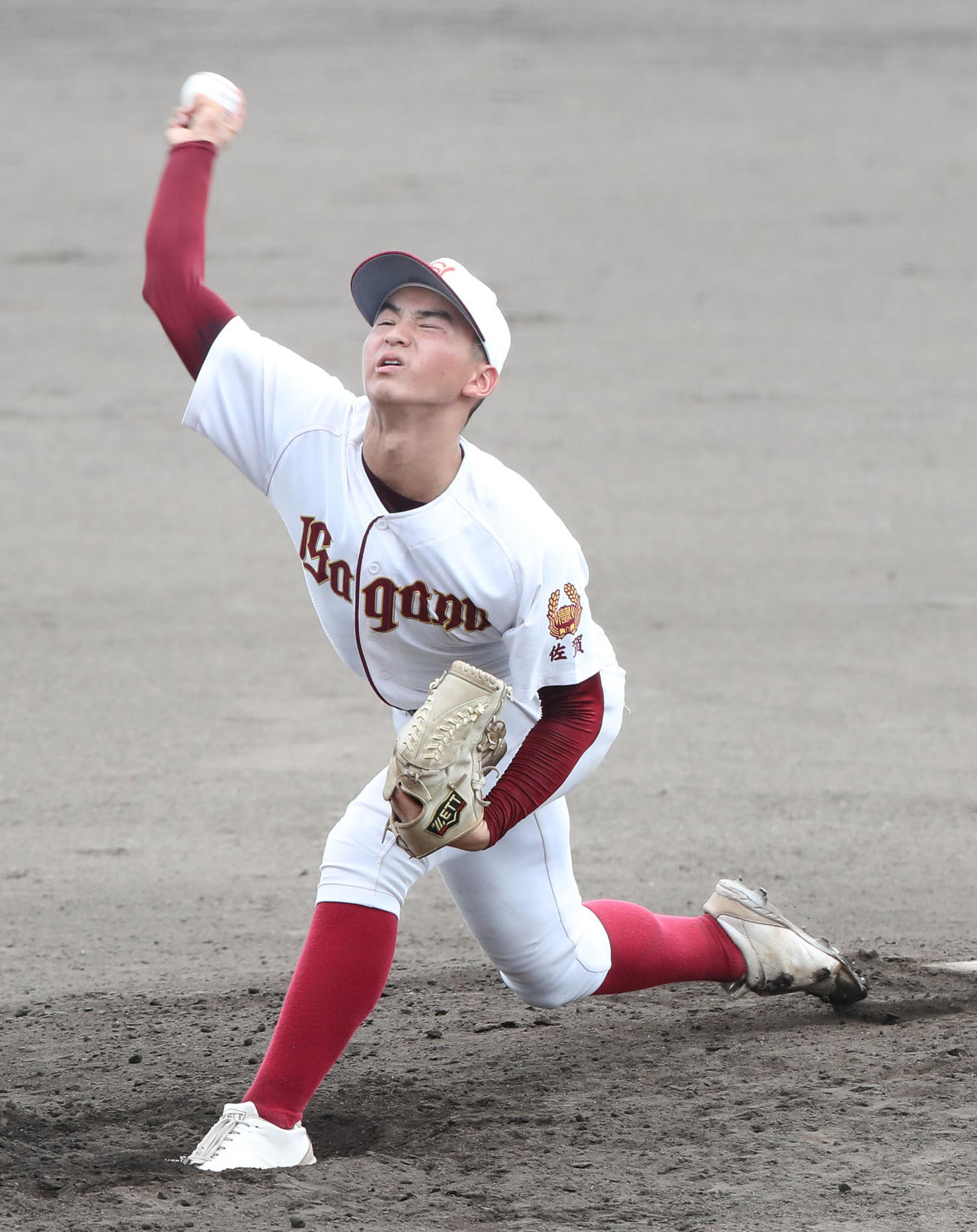 佐賀農対鹿島　完投勝利を飾った佐賀農・轟（撮影・梅根麻紀）