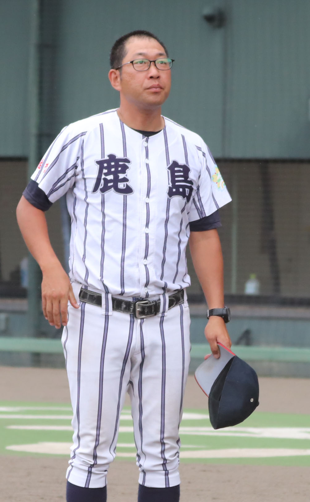 佐賀農対鹿島　鹿島・久保監督（撮影・鬼束羽瑠菜）