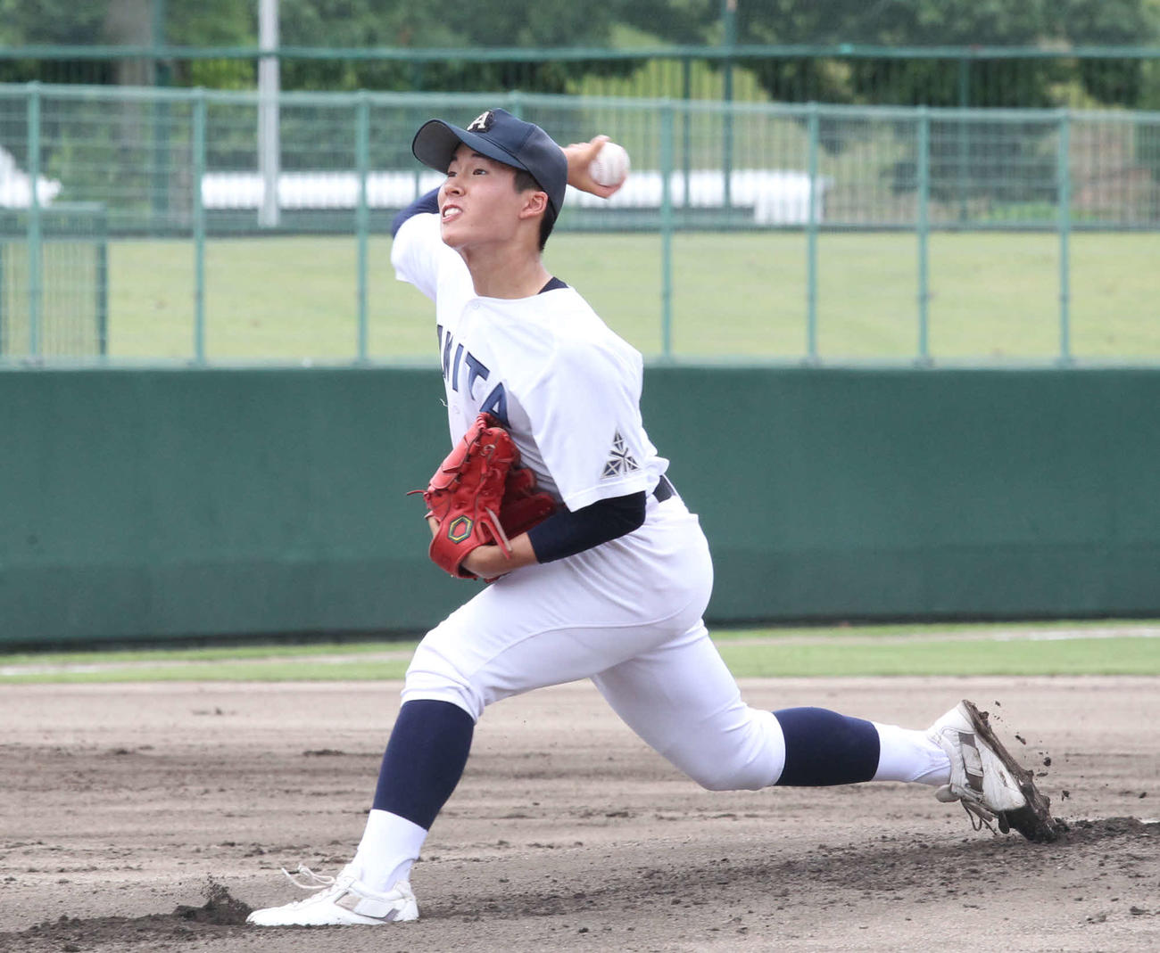 秋田のエースとして熱投した小山田