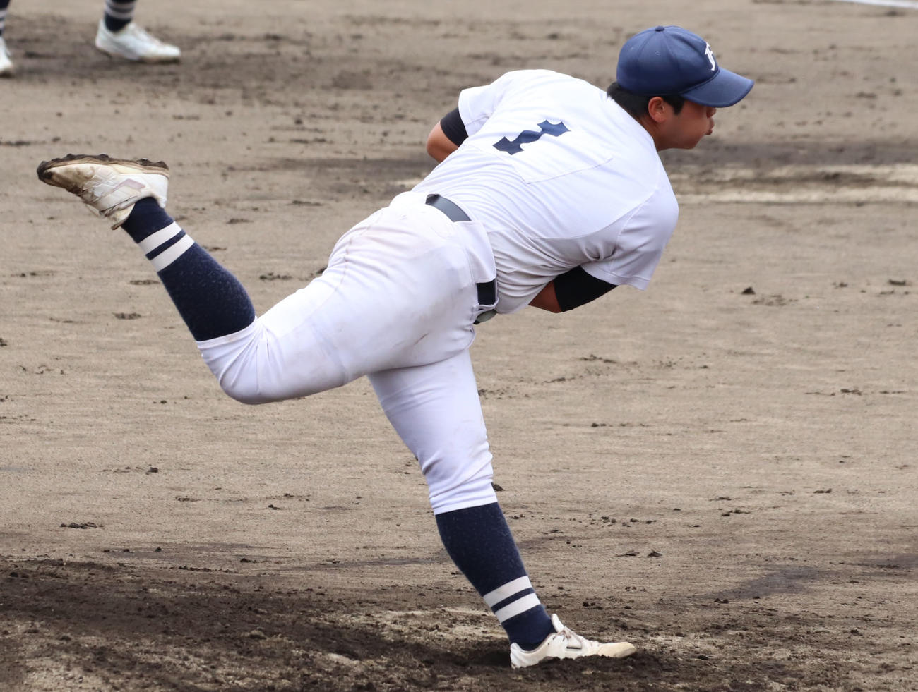 福岡対自由ヶ丘　福岡先発・井崎（撮影・鬼束羽瑠菜）