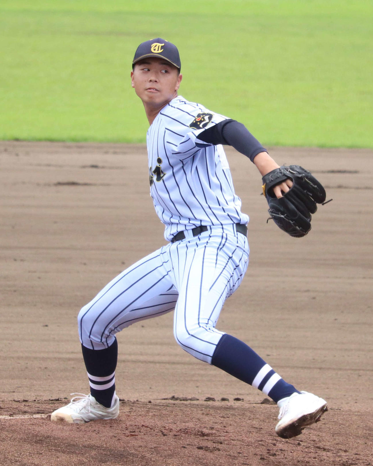 多摩大聖ケ丘対東海大菅生　先発し4回無失点の東海大菅生・宮本（撮影・佐瀬百合子）