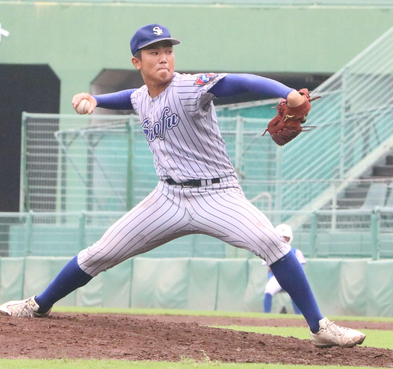 六甲アイランド対須磨翔風　須磨翔風先発の槙野（撮影・塚本光）