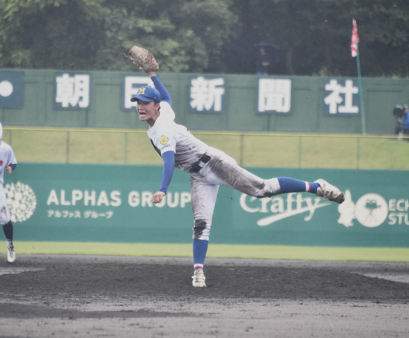 新発田南対上越　2試合連続完封を決めた新発田南・小林