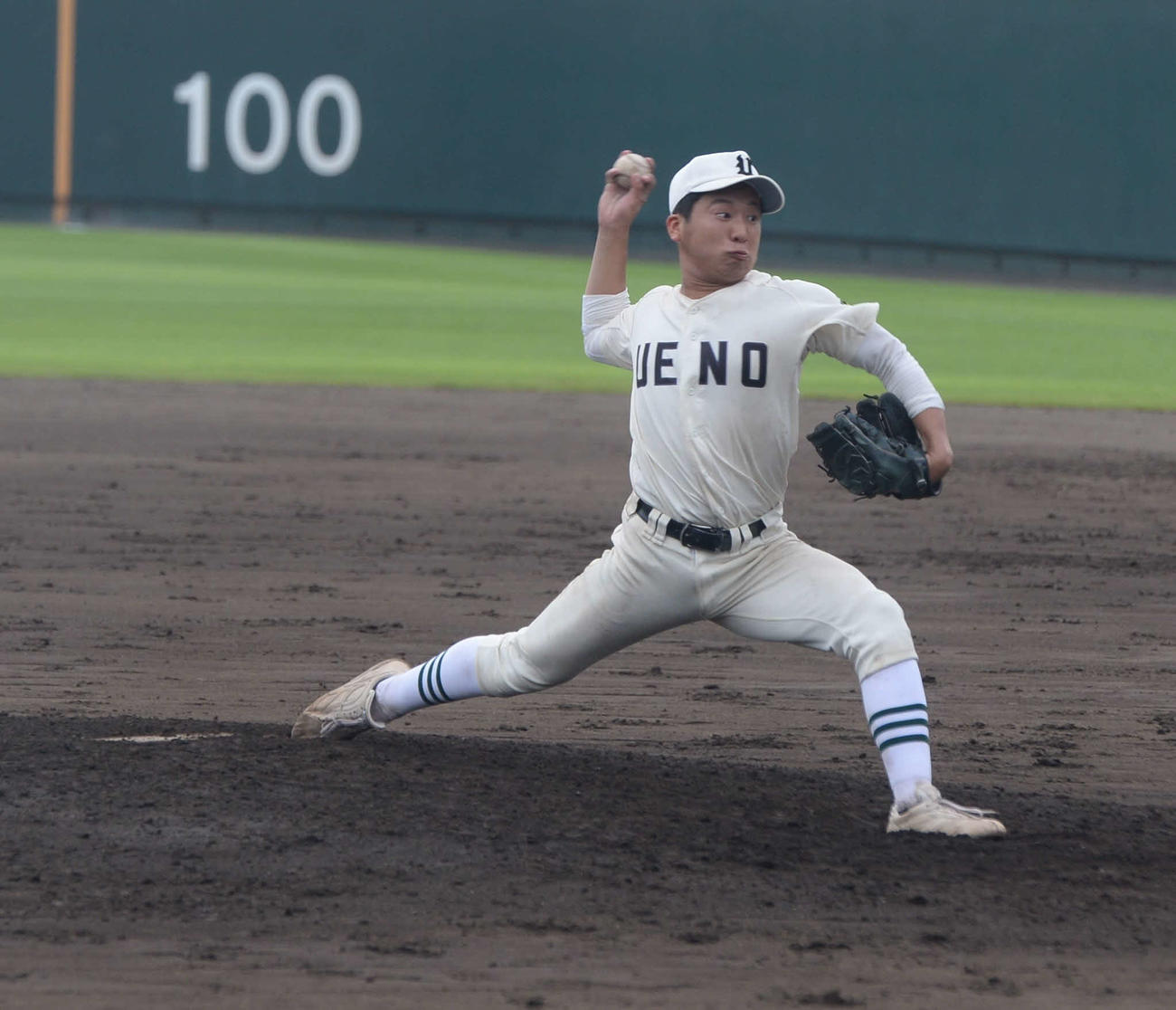 鶴崎工対大分上野丘　1失点完投勝ちした大分上野丘・梶原（撮影・佐藤究）