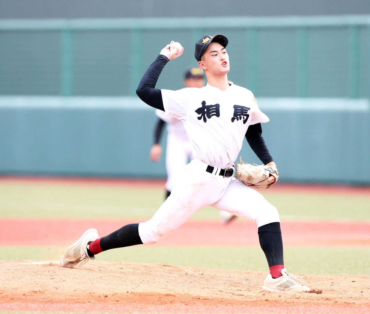 相馬対福島成蹊　先発し6奪三振3失点で完投した相馬・宝（撮影・木村有優）