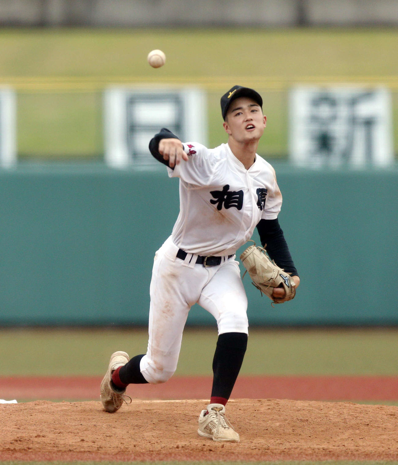相馬対福島成蹊　先発し6奪三振3失点で完投した相馬・宝（撮影・木村有優）