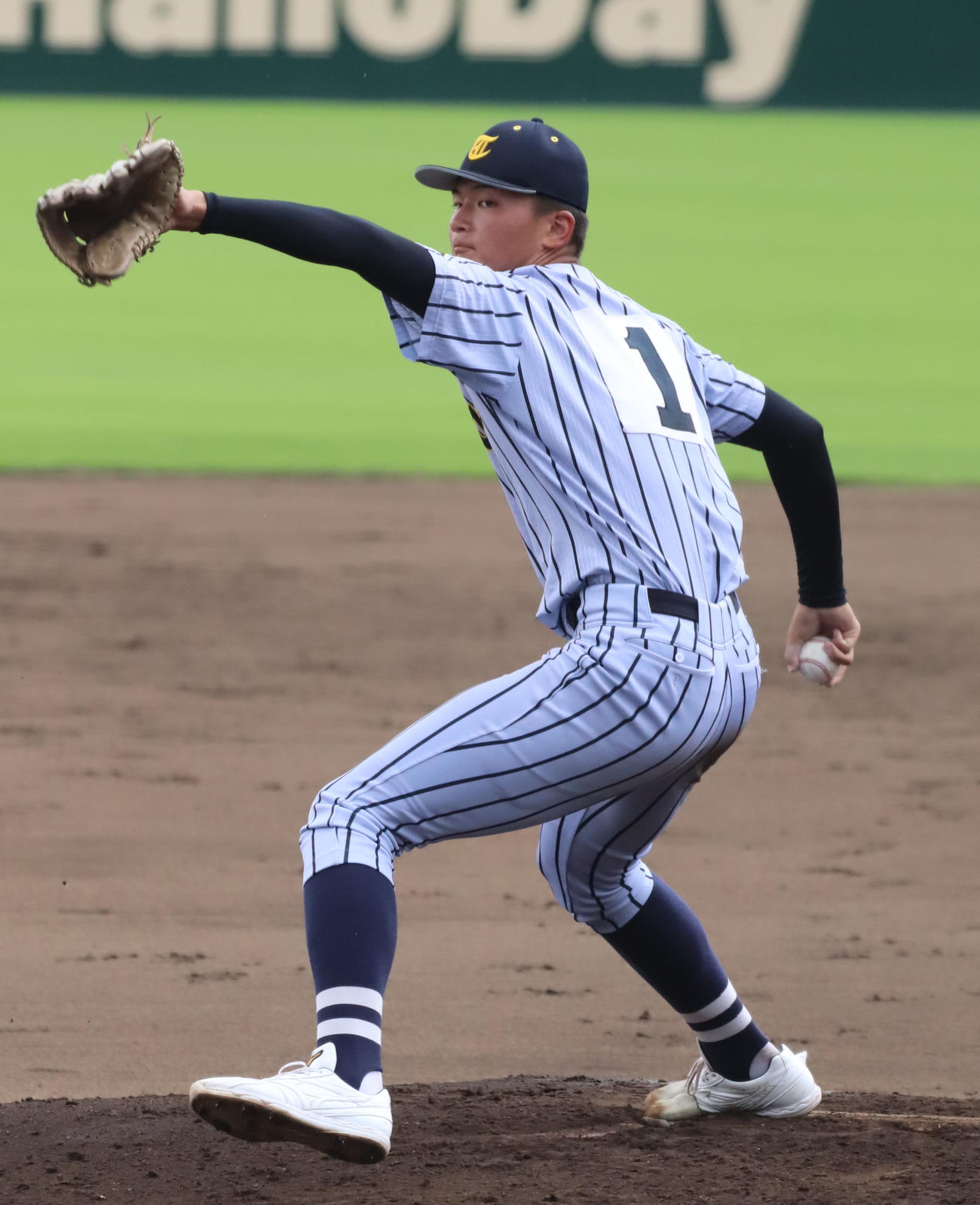 東海大福岡対西日本短大付　東海大福岡先発・佐藤（撮影・鬼束羽瑠菜）