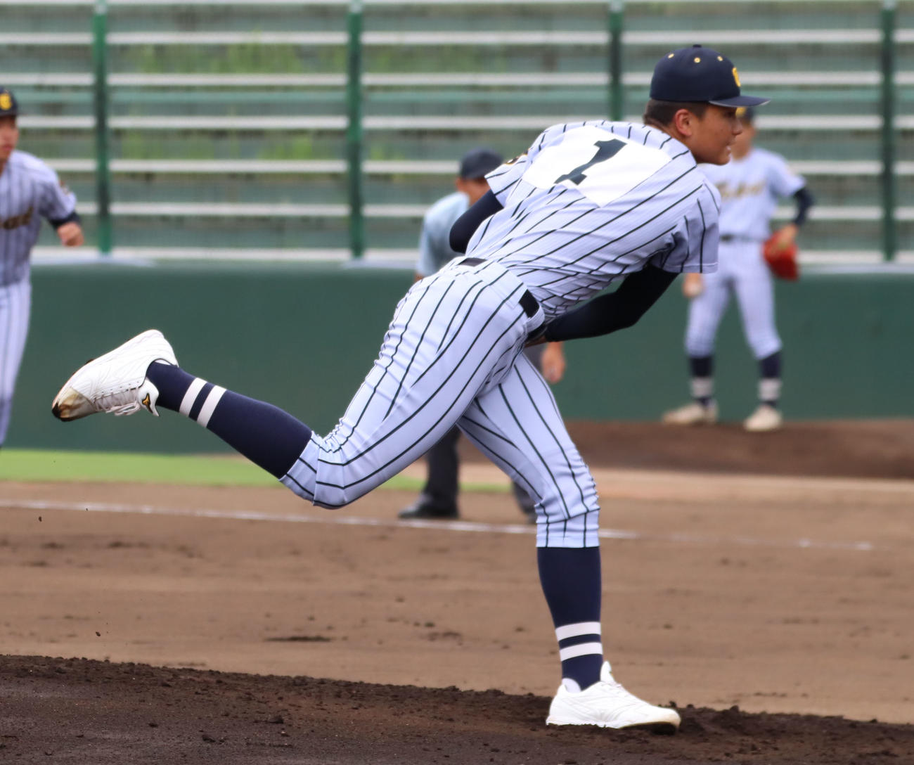 東海大福岡対西日本短大付　東海大福岡先発・佐藤（撮影・鬼束羽瑠菜）