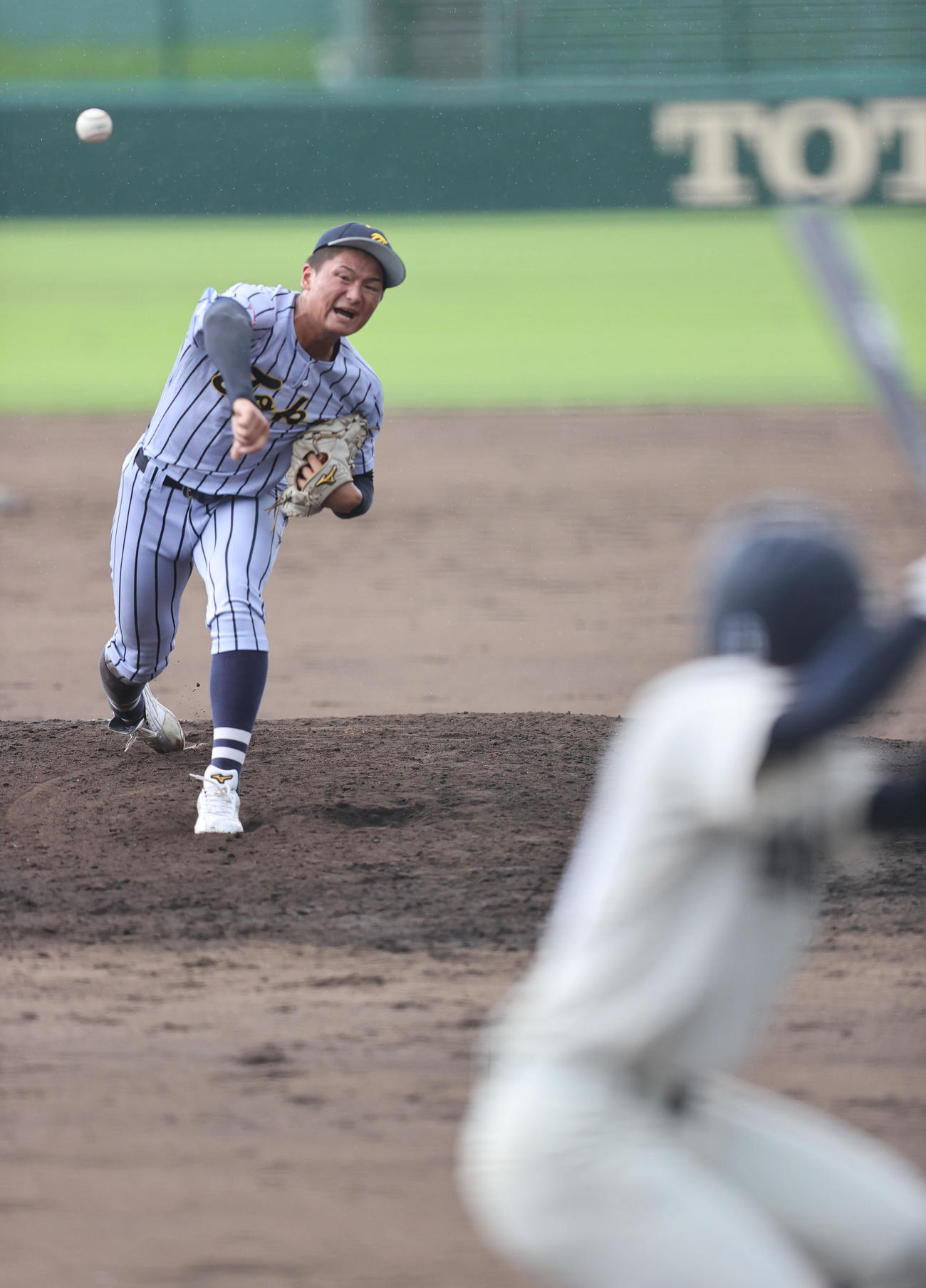 東海大福岡対西日本短大付　東海大福岡先発・佐藤（撮影・梅根麻紀）