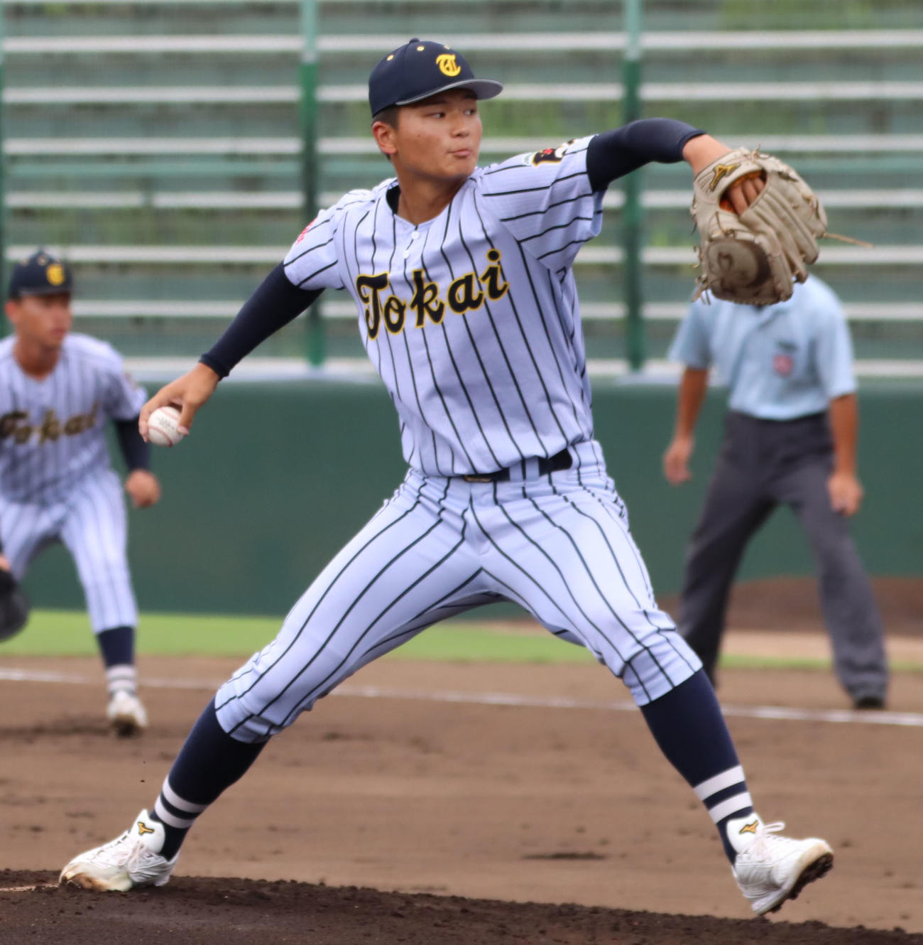 東海大福岡対西日本短大付　東海大福岡先発・佐藤（撮影・鬼束羽瑠菜）