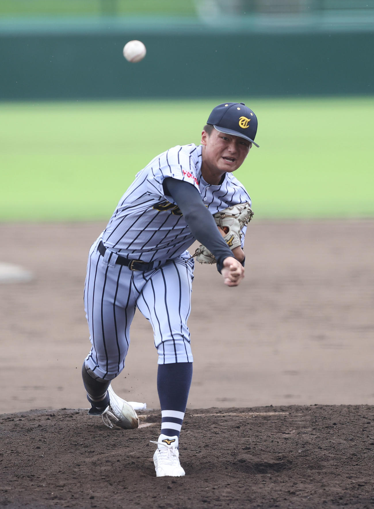 東海大福岡対西日本短大付　東海大福岡先発・佐藤（撮影・梅根麻紀）