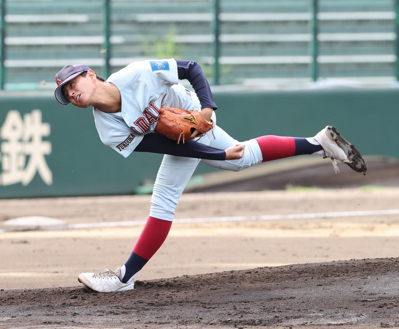 九州国際大付対近大福岡　先発した近大福岡・田辺（撮影・梅根麻紀）