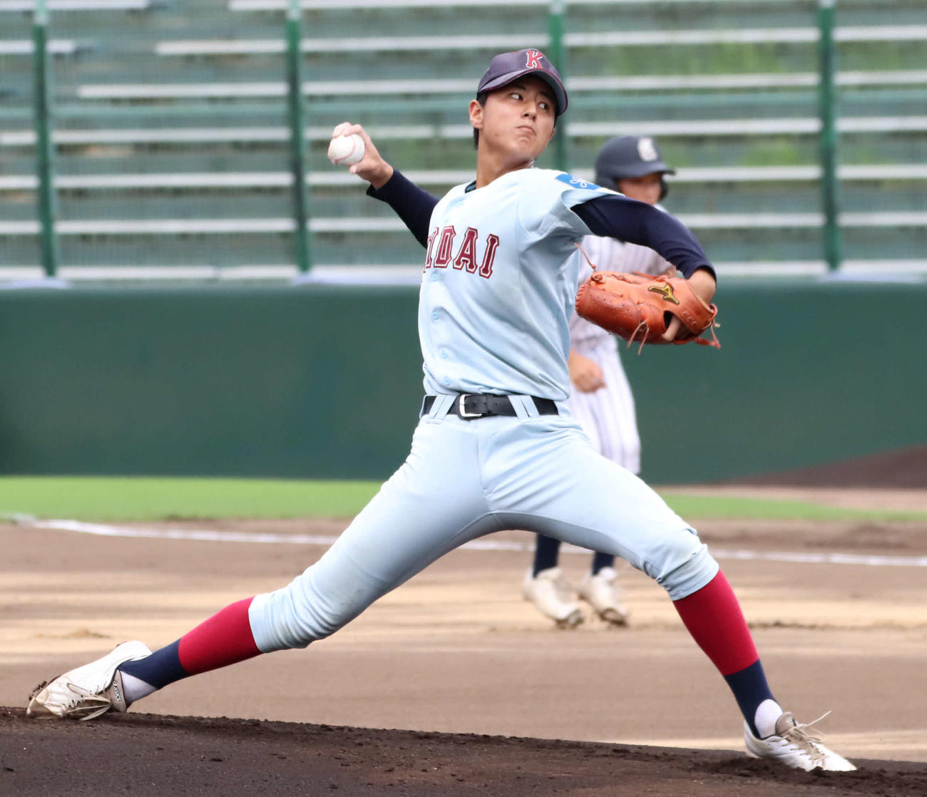 九州国際大付対近大福岡　近大福岡先発・田辺（撮影・鬼束羽瑠菜）