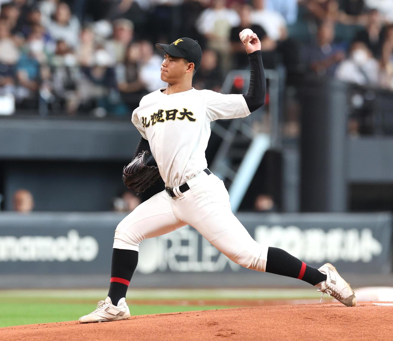 立命館慶祥対札幌日大　札幌日大先発の小熊（撮影・黒川智章）