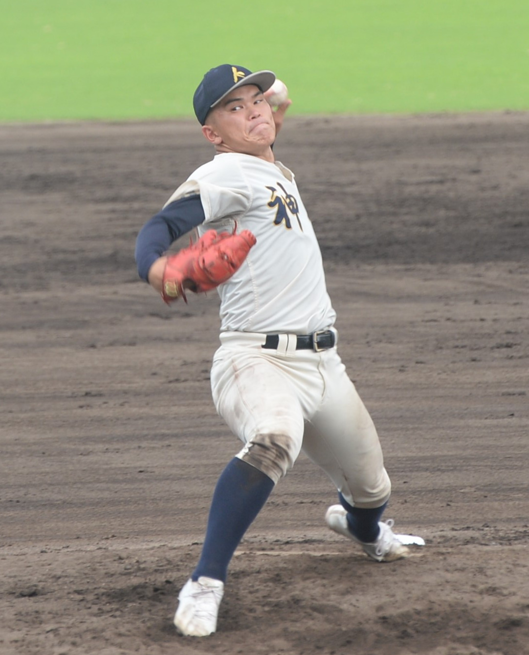 神村学園対鹿屋中央　先発した神村学園・今村（撮影・佐藤究）