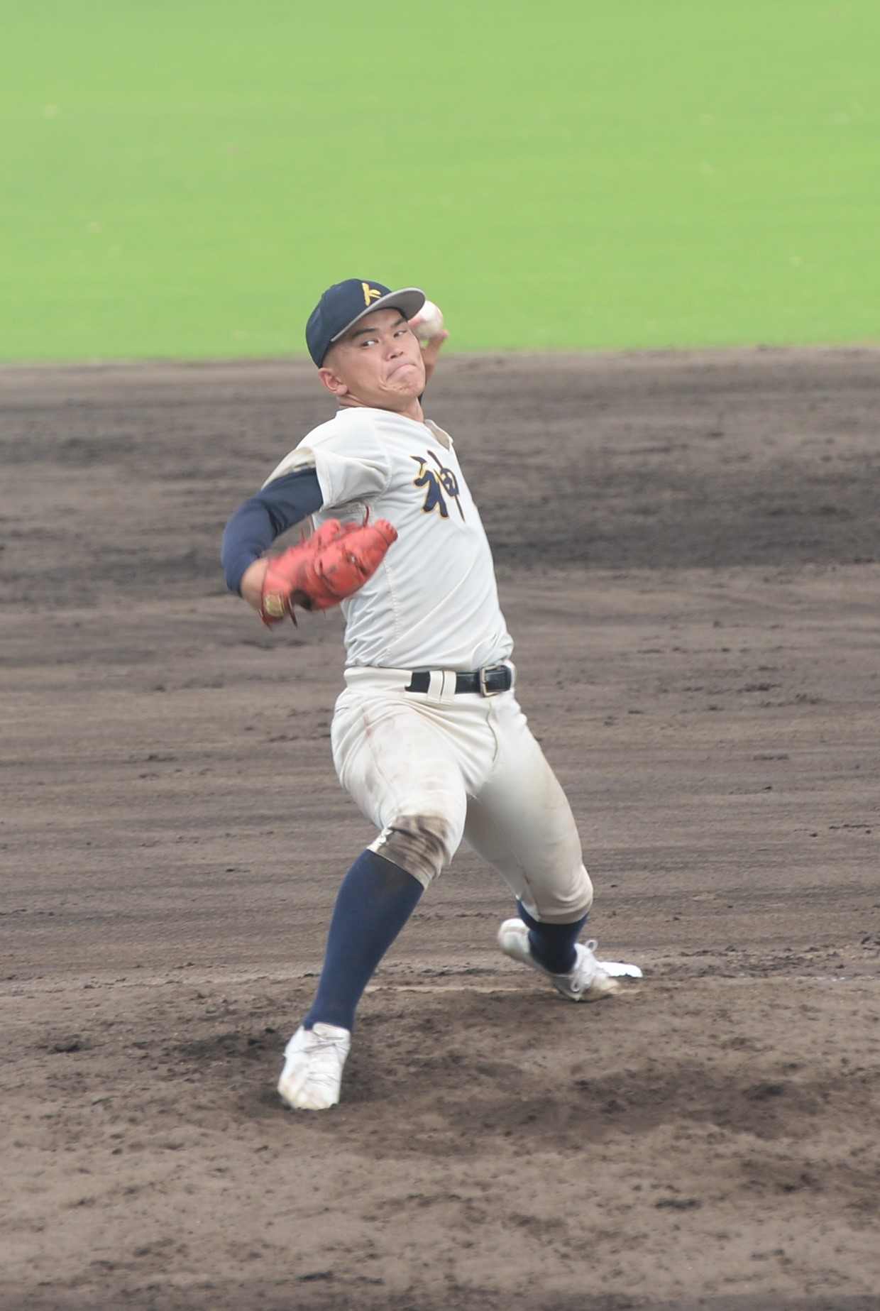神村学園対鹿屋中央　先発した神村学園・今村（撮影・佐藤究）